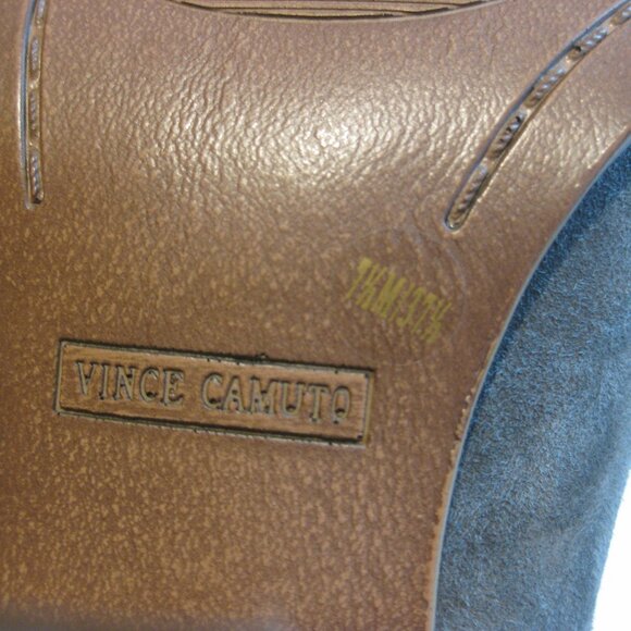 Sz 7.5 Vince Camuto Fileana Grey Split Shaft Laser Cut Out Ankle Boots - Picture 10 of 11